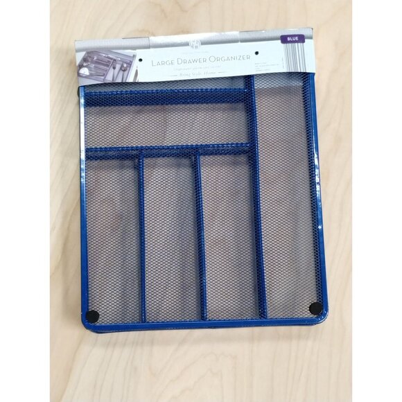 Large Blue Drawer Organizer Utensil Flatware Hunting Home Kitchen - Picture 2 of 6